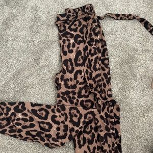 Cheetah Print Work Pants